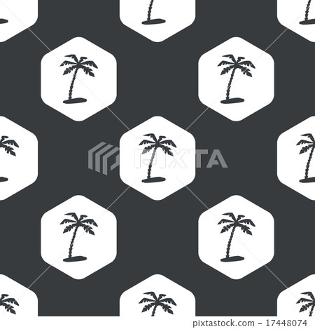 Black hexagon vacation pattern 17448074