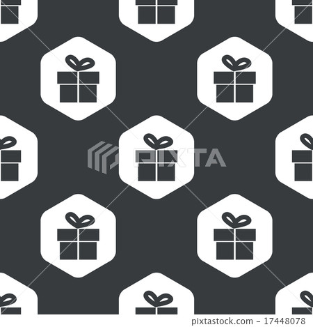 Black hexagon gift pattern 17448078