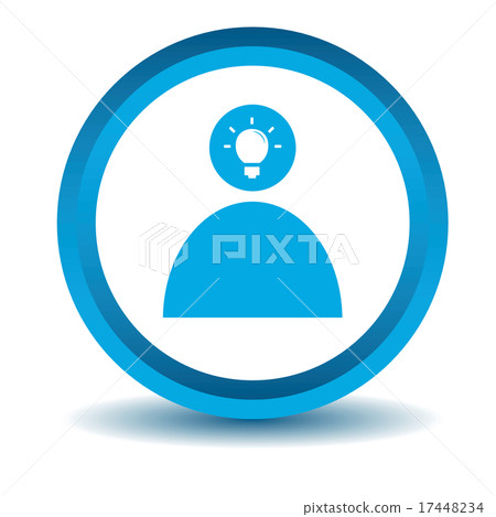 Idea icon 2, blue, 3D 17448234
