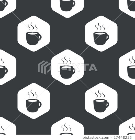 Black hexagon hot drink pattern 17448235