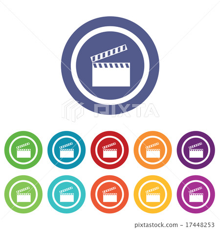 Clapperboard signs colored set - Stock Illustration [17448253] - PIXTA