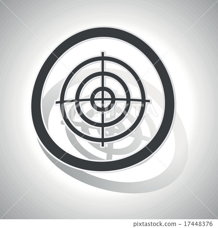 Aiming mark sign sticker, curved 17448376