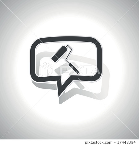 Curved paint roller message icon Curved paint roller message icon 17448384