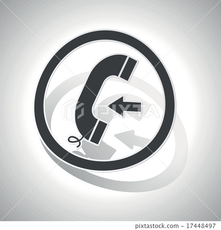 Incoming call sign sticker, curved - Stock Illustration [17448497] - PIXTA