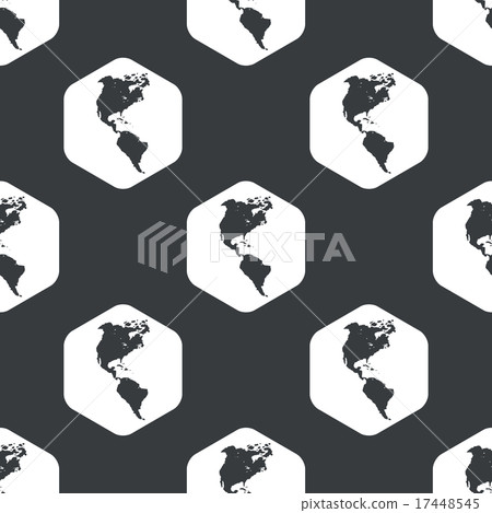 Black hexagon America pattern 17448545