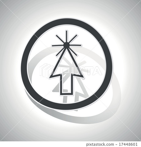 Arrow cursor sign sticker, curved 17448601