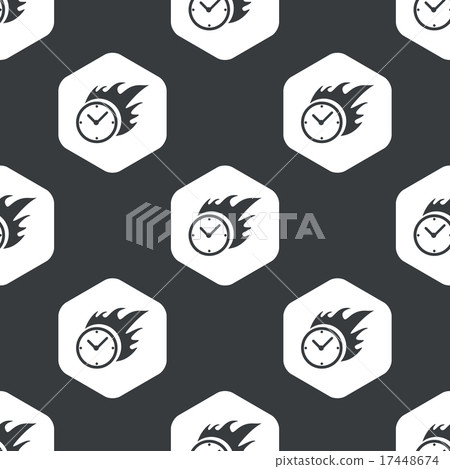 Black hexagon burning time pattern 17448674
