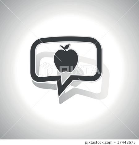 Curved apple message icon Curved apple message icon 17448675
