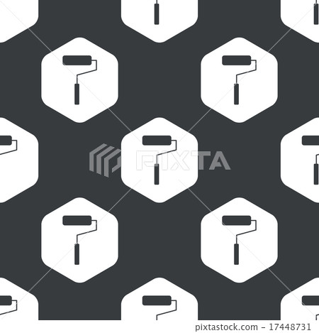 Black hexagon paint roller pattern Black hexagon paint roller pattern 17448731