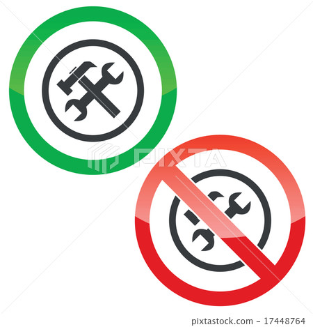 Repairs permission signs Repairs permission signs 17448764