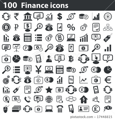 100 finance icons set 100 finance icons set 17448815