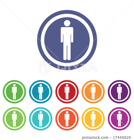 Man signs colored set - Stock Illustration [17448820] - PIXTA