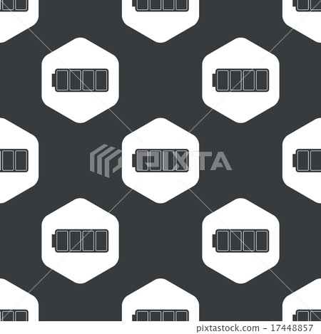 Black hexagon full battery pattern-插圖素材 [17448857] - PIXTA圖庫