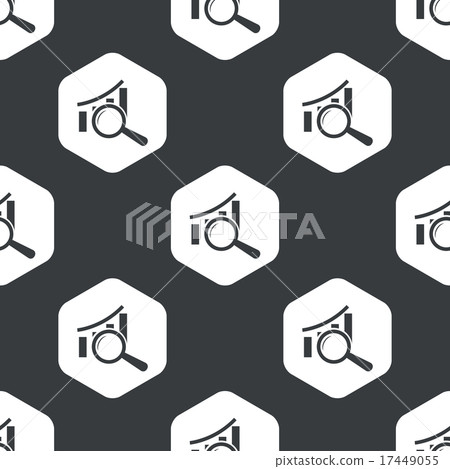 Black hexagon graphic examination pattern 17449055
