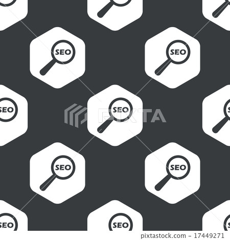 Black hexagon SEO search pattern 17449271