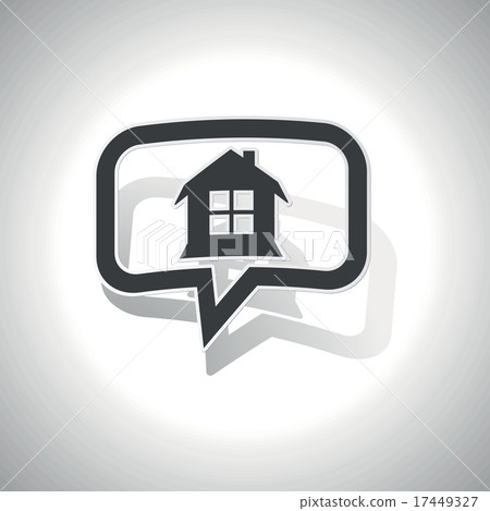 Curved house message icon Curved house message icon 17449327