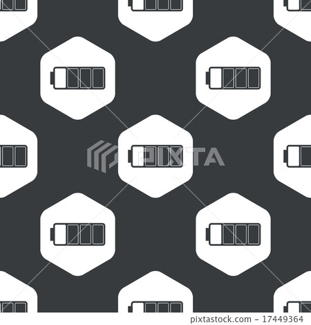 Black hexagon high battery pattern 17449364