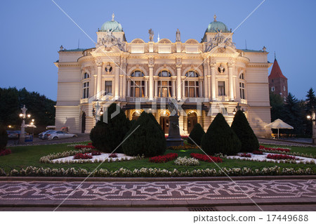 Juliusz Slowacki Theatre by Night in Krakow 17449688