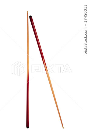 Pool cue isolated on the white 17450013