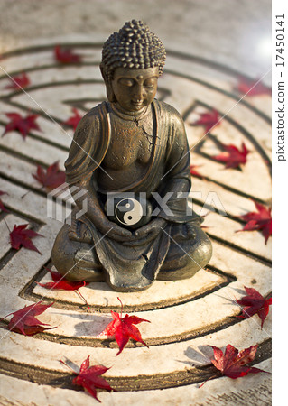 Buddha with the Yin & Yang Sign 17450141