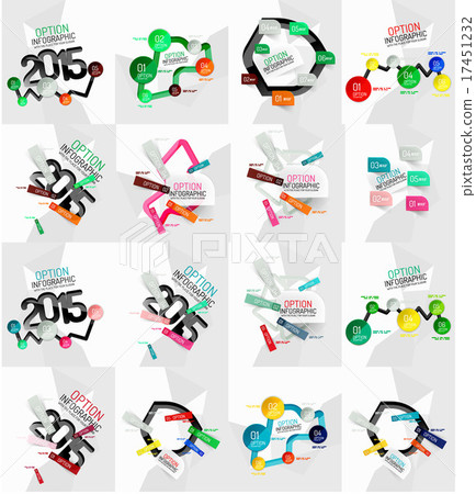 Set of light, paper design option infographic 17451232