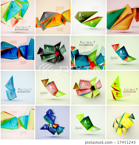 Set of triangle geometric 3d forms. Modern info Set of triangle geometric 3d forms. Modern info 17451243