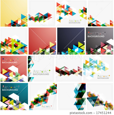 Set of triangle geometric abstract backgrounds Set of triangle geometric abstract backgrounds 17451244