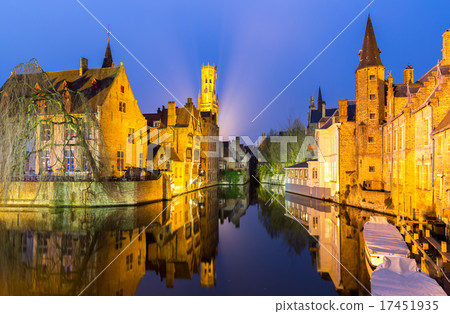 Bruges, Belgium at dusk. Bruges, Belgium at dusk. 17451935