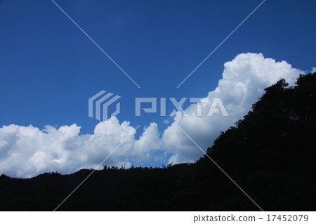 Mountain ridgeline and clouds 17452079