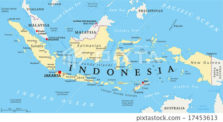 Indonesia Political Map 17453613