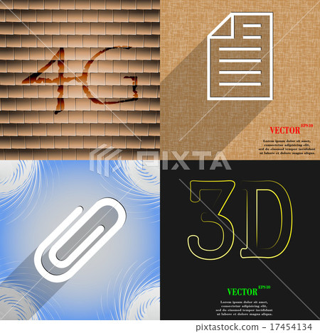 Set of abstract backgrounds with different web ico Set of abstract backgrounds with different web ico 17454134