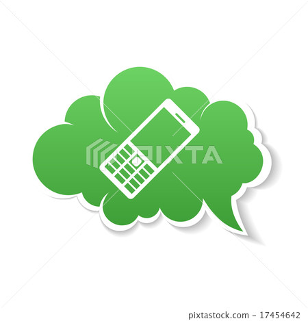 Green Phone speech Bubble Icon 17454642