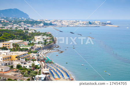 Landscape with beach of Forio town, Ischia Landscape with beach of Forio town, Ischia 17454705