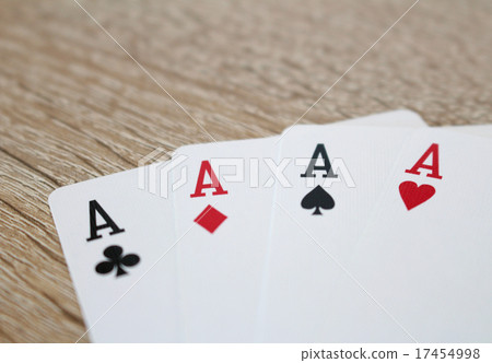 Poker game with aces, four of a kind 17454998