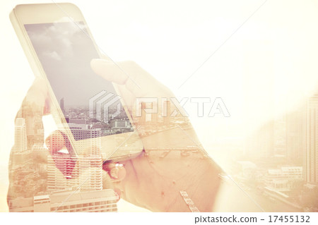 Using smart phone double exposure. 17455132