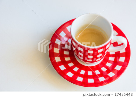 Red striped cup of coffee 17455448