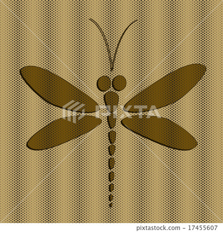 Brown vector dragonfly Brown vector dragonfly 17455607