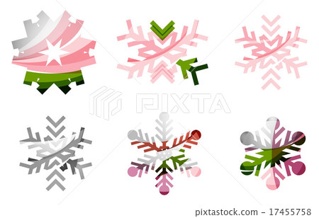 Set of abstract colorful snowflake logo icons Set of abstract colorful snowflake logo icons 17455758