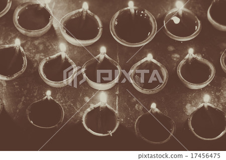 clay lamps with oil, vintage effect clay lamps with oil, vintage effect 17456475