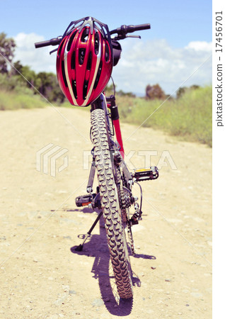 mountain bike and helmet mountain bike and helmet 17456701