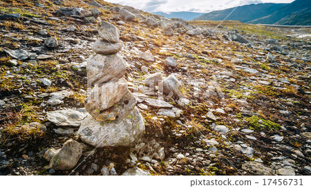 Norway Nature. Stack Of Rocks On Norwegian Norway Nature. Stack Of Rocks On Norwegian 17456731