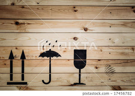 Fragile symbol on package Fragile symbol on package 17456782