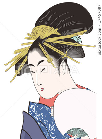Utamaro Kitagawa beautiful image illustration 17457097
