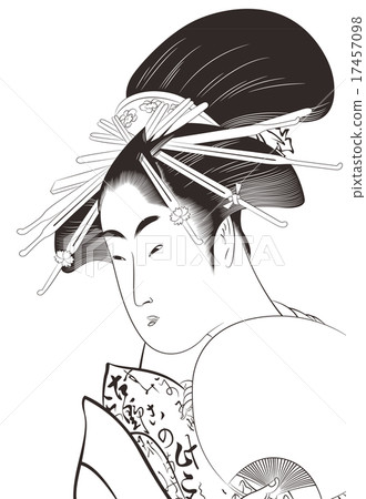 Utamaro Kitagawa beautiful image illustration 17457098