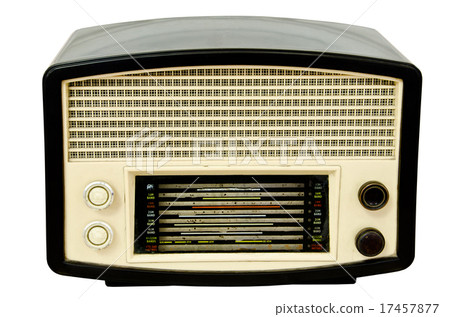 Vintage radio isolated over white background Vintage radio isolated over white background 17457877
