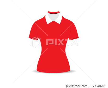 polo shirt outline on white background 17458683