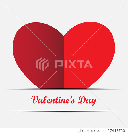 Card Valentine's Day on a red background - Stock Illustration [17458730 ...