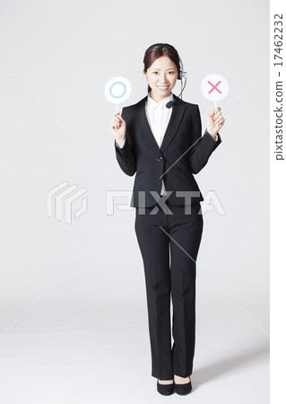 Female finger pointing 17462232