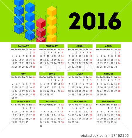 Calendar 2016 with header picture starts monday Calendar 2016 with header picture starts monday 17462305