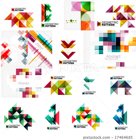 Set of various universal geometric layouts - Set of various universal geometric layouts - 17464685